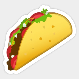 Taco Cartoon Design - Mexican Food Sticker